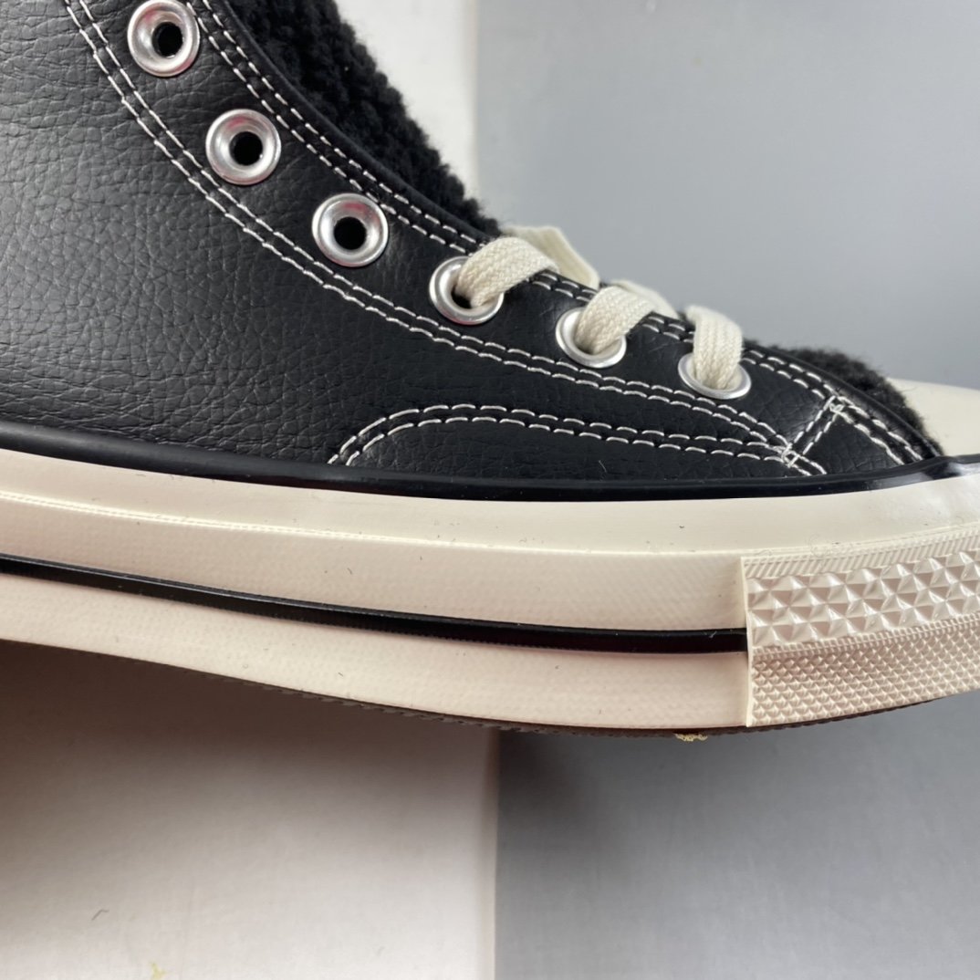 Converse 1970S Autumn/Winter 2021 New Classic Black/White Calfskin Plus Lamb Wool 172364C