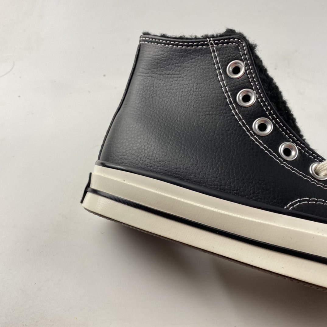 Converse 1970S Autumn/Winter 2021 New Classic Black/White Calfskin Plus Lamb Wool 172364C