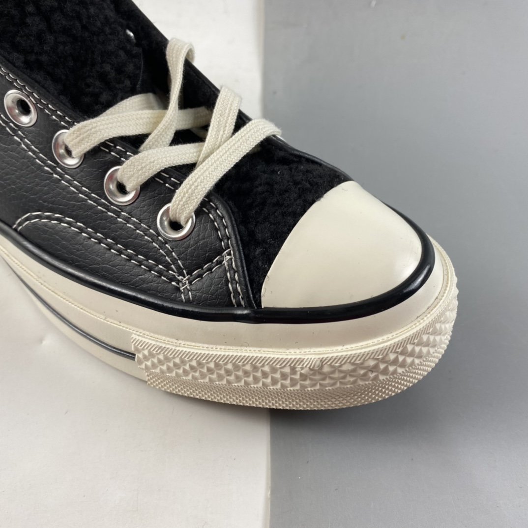 Converse 1970S Autumn/Winter 2021 New Classic Black/White Calfskin Plus Lamb Wool 172364C