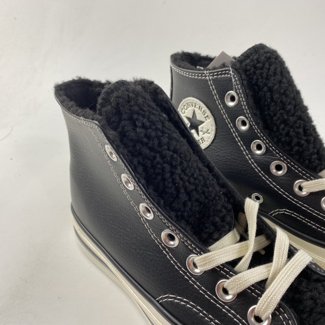 Converse 1970S Autumn/Winter 2021 New Classic Black/White Calfskin Plus Lamb Wool 172364C