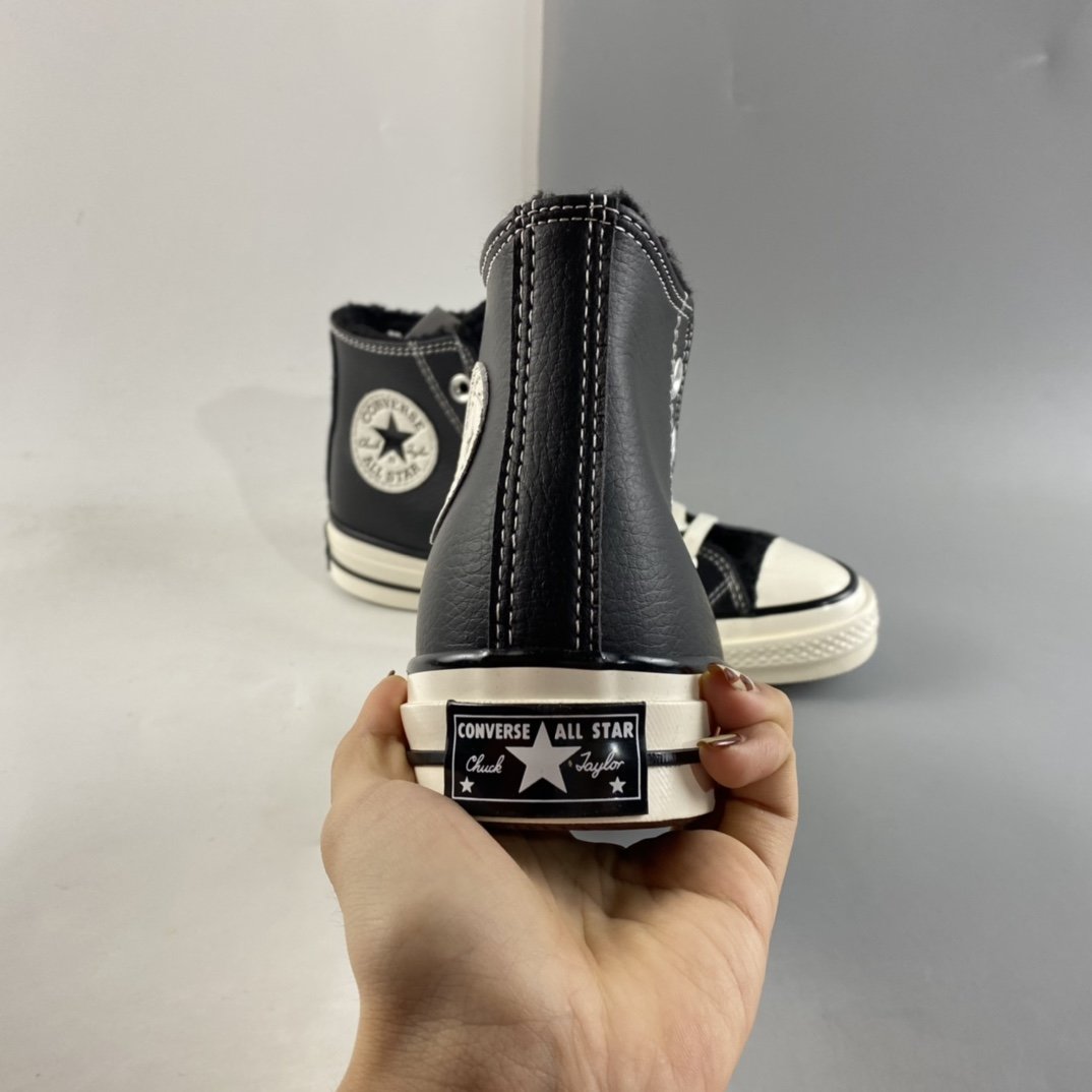 Converse 1970S Autumn/Winter 2021 New Classic Black/White Calfskin Plus Lamb Wool 172364C