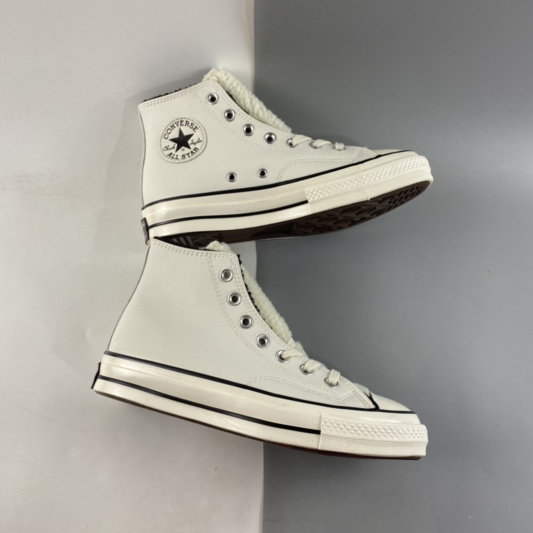 Converse 1970S Autumn/Winter 2021 New Classic Black/White Calfskin Plus Lamb Wool 172365C