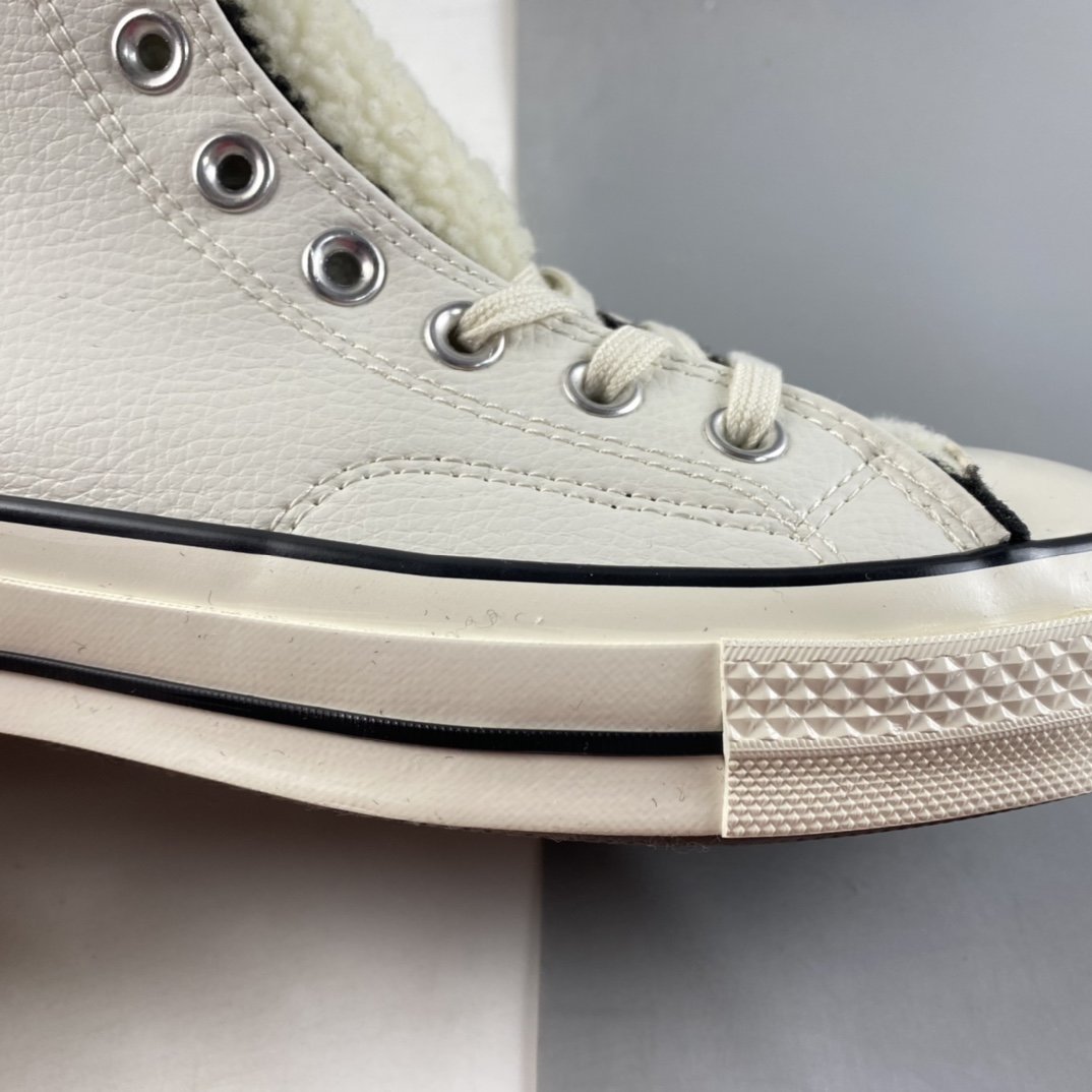 Converse 1970S Autumn/Winter 2021 New Classic Black/White Calfskin Plus Lamb Wool 172365C