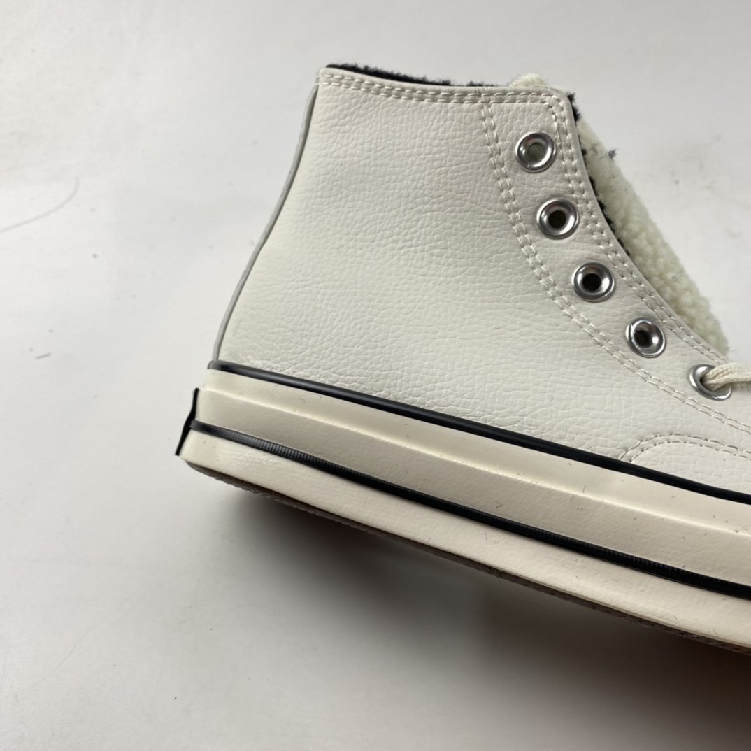 Converse 1970S Autumn/Winter 2021 New Classic Black/White Calfskin Plus Lamb Wool 172365C