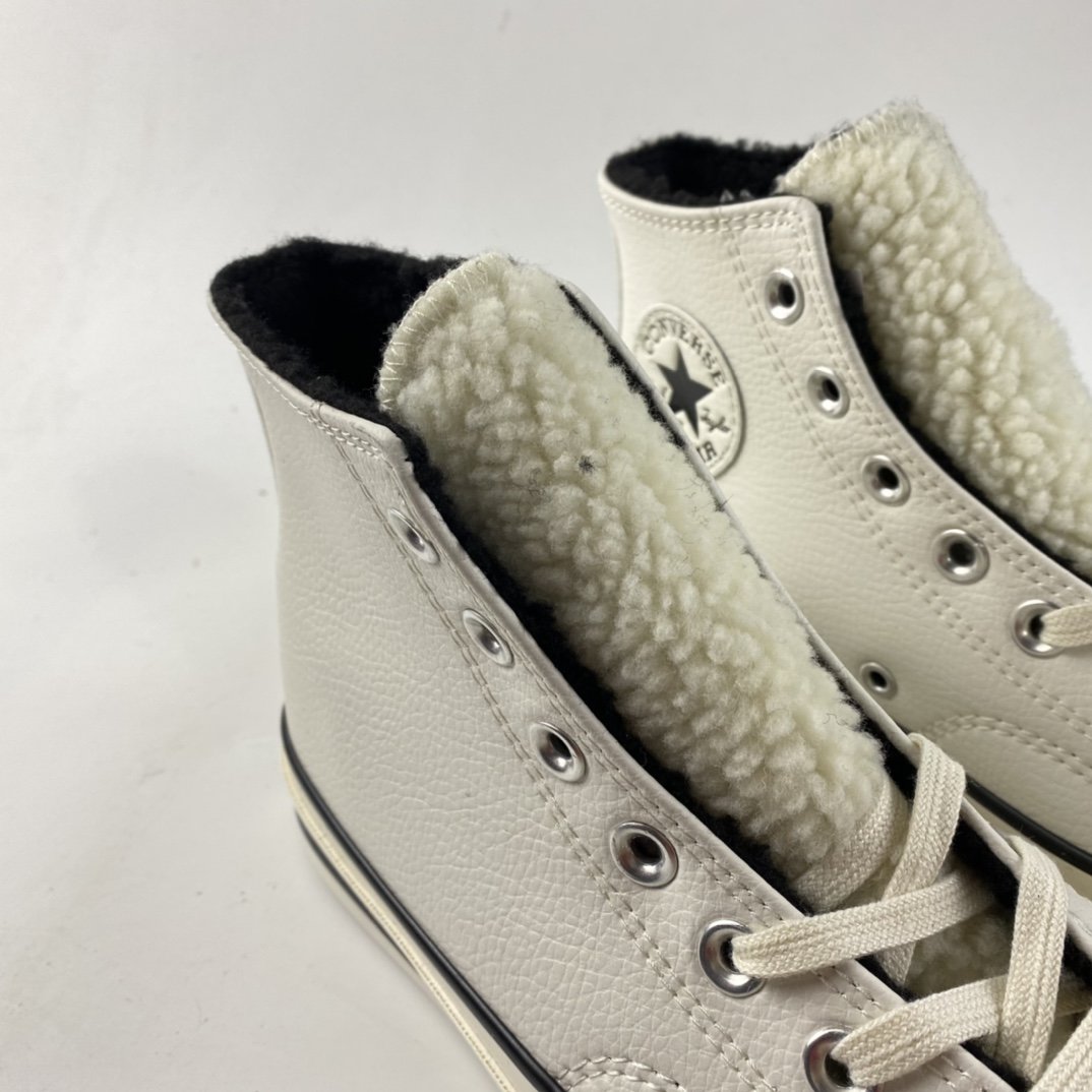 Converse 1970S Autumn/Winter 2021 New Classic Black/White Calfskin Plus Lamb Wool 172365C