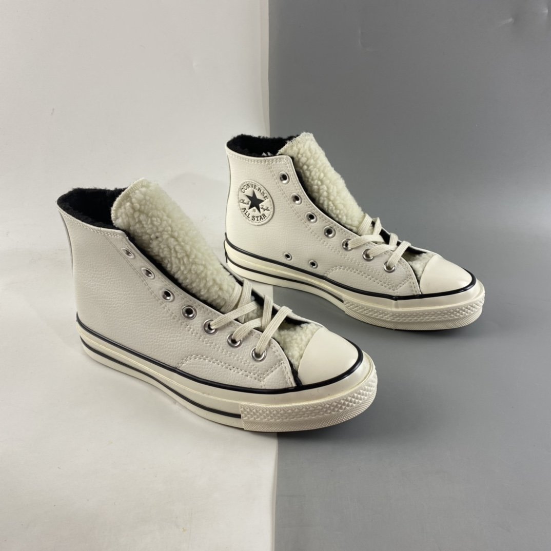 Converse 1970S Autumn/Winter 2021 New Classic Black/White Calfskin Plus Lamb Wool 172365C