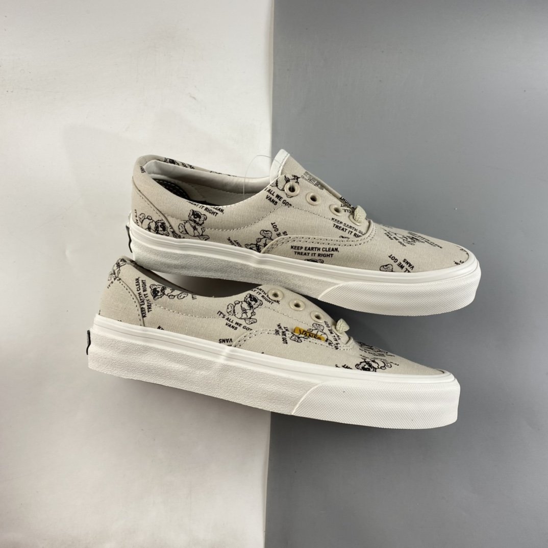 Vans Era Vans official light brown bear protect the earth ERA series VN0A54F19M8