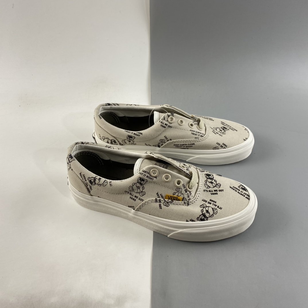 Vans Era Vans official light brown bear protect the earth ERA series VN0A54F19M8