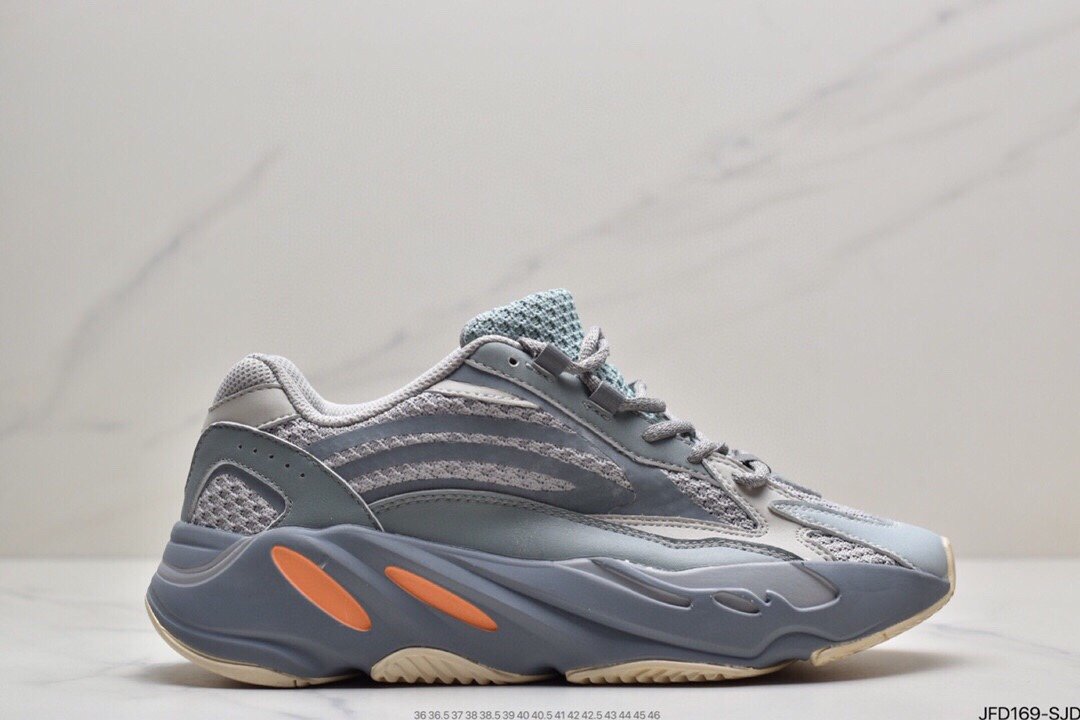 Really explosive Adidas Yeezy Boost 700 Inertia grandfather coconut 700 3M reflective running shoes EG7487-526