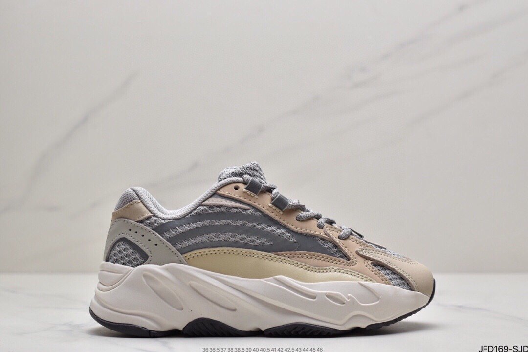 Really explosive Adidas Yeezy Boost 700 Inertia grandfather coconut 700 3M reflective running shoes EG7487-526