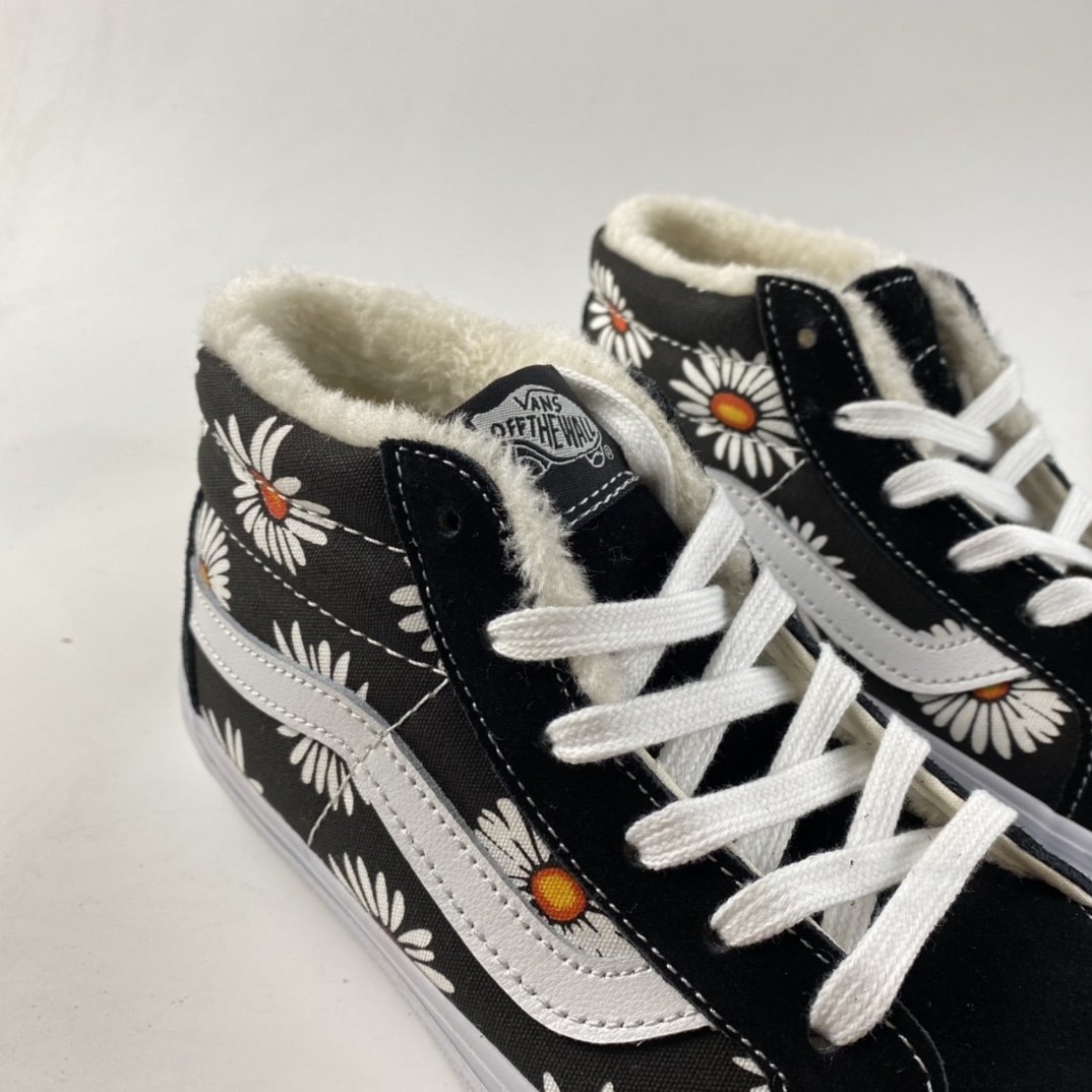 Vans SK8-Mid small daisy mid-help into winter plus wool warm models VN0A3WSK8-2