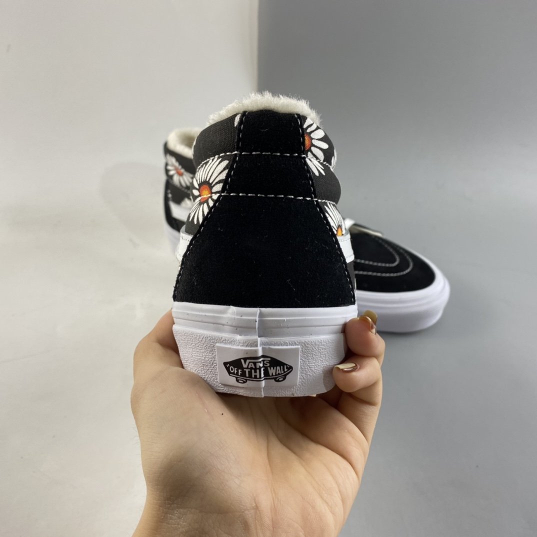 Vans SK8-Mid small daisy mid-help into winter plus wool warm models VN0A3WSK8-2