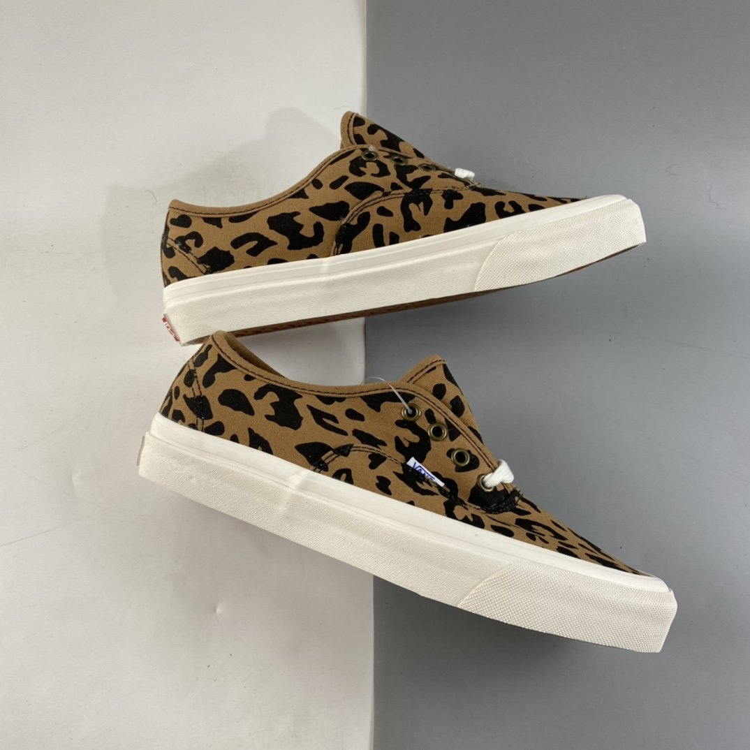 Vans Vault OG Authentic LX leopard print plus velvet high-end branch line vulcanized canvas low-top casual vulcanized board shoes VN0A38ENVL0