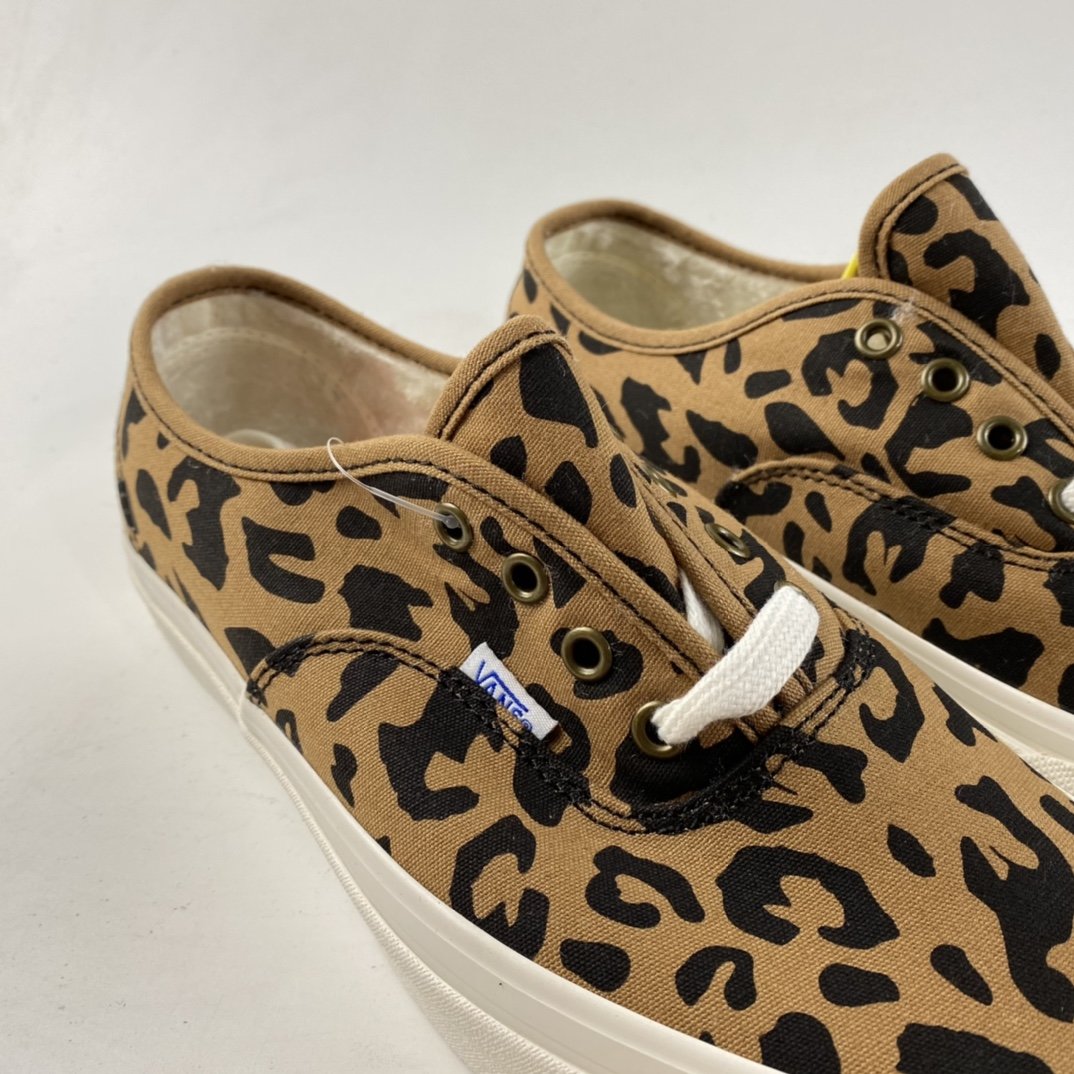 Vans Vault OG Authentic LX leopard print plus velvet high-end branch line vulcanized canvas low-top casual vulcanized board shoes VN0A38ENVL0