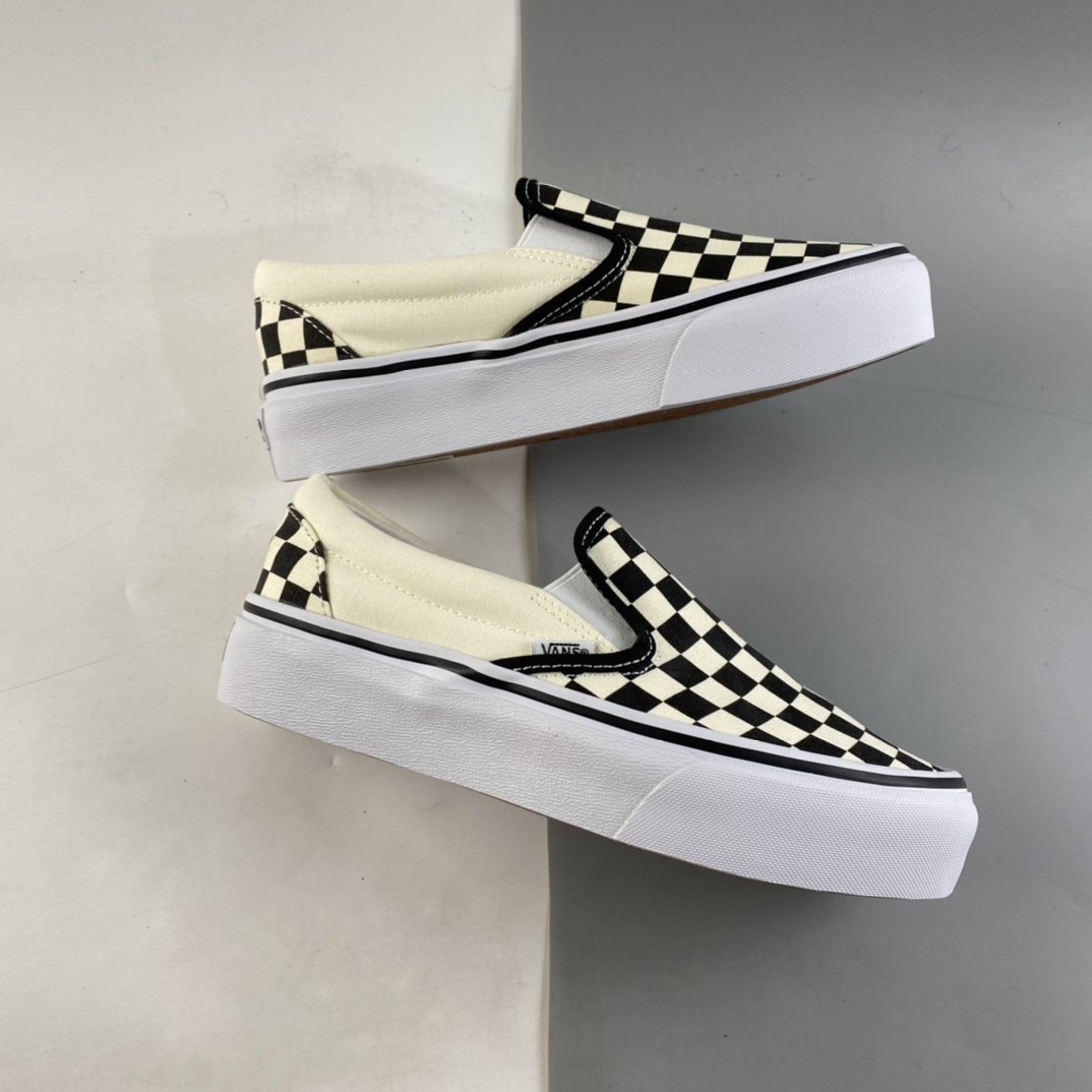 Vans Thick Bottom Classic Lazy Black and White Checkerboard VN0A318EBWW