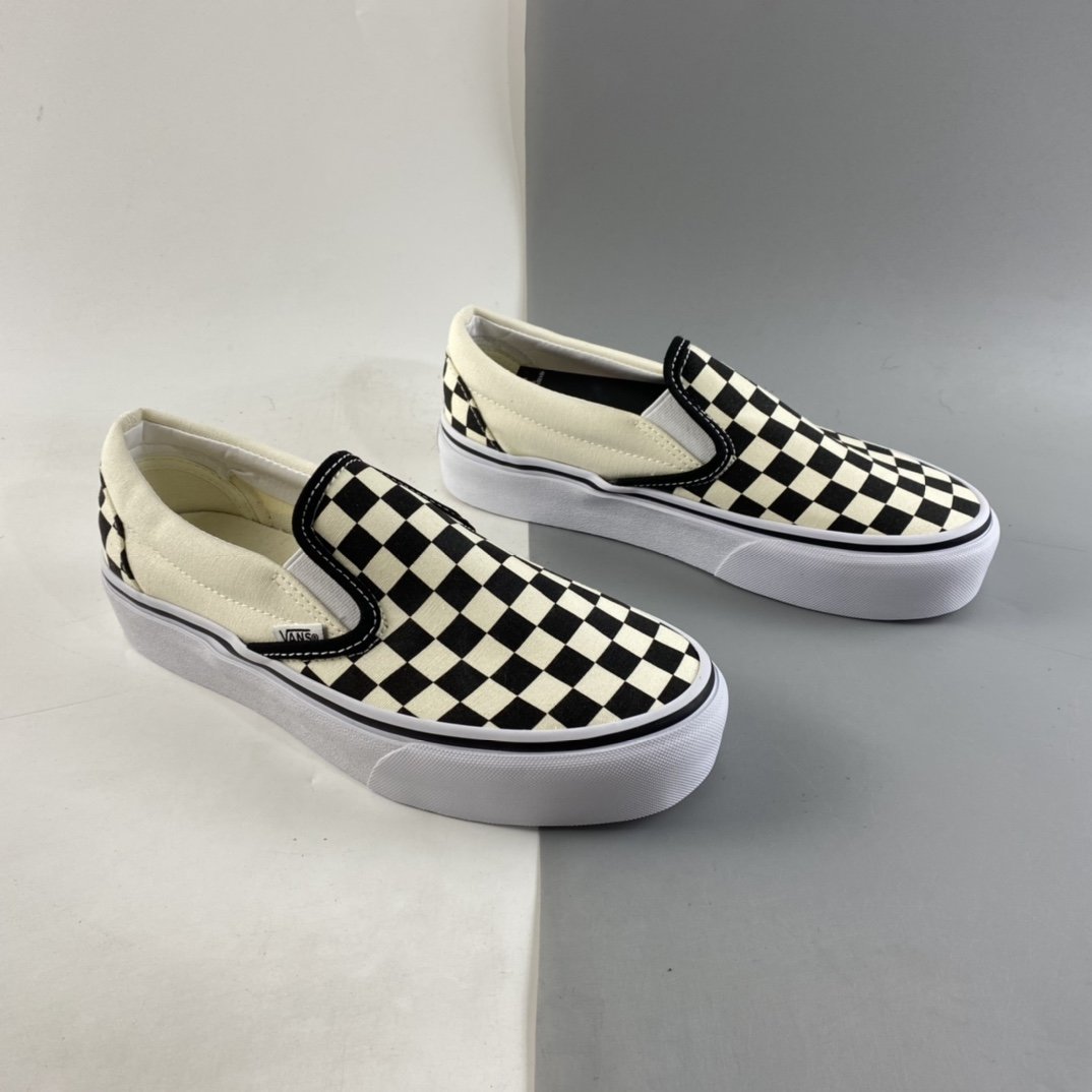 Vans Thick Bottom Classic Lazy Black and White Checkerboard VN0A318EBWW