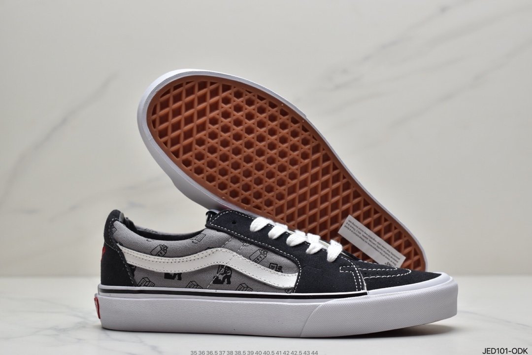 Vans Suede Sk8-Low Grey Black Checkerboard Gevans Official VN0A4UUK4W7