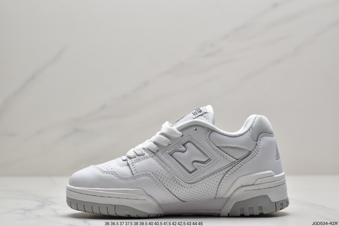 NBNew Balance BB550 series classic retro low-top casual sports basketball board shoes ”white light gray navy blue” BB550WA1