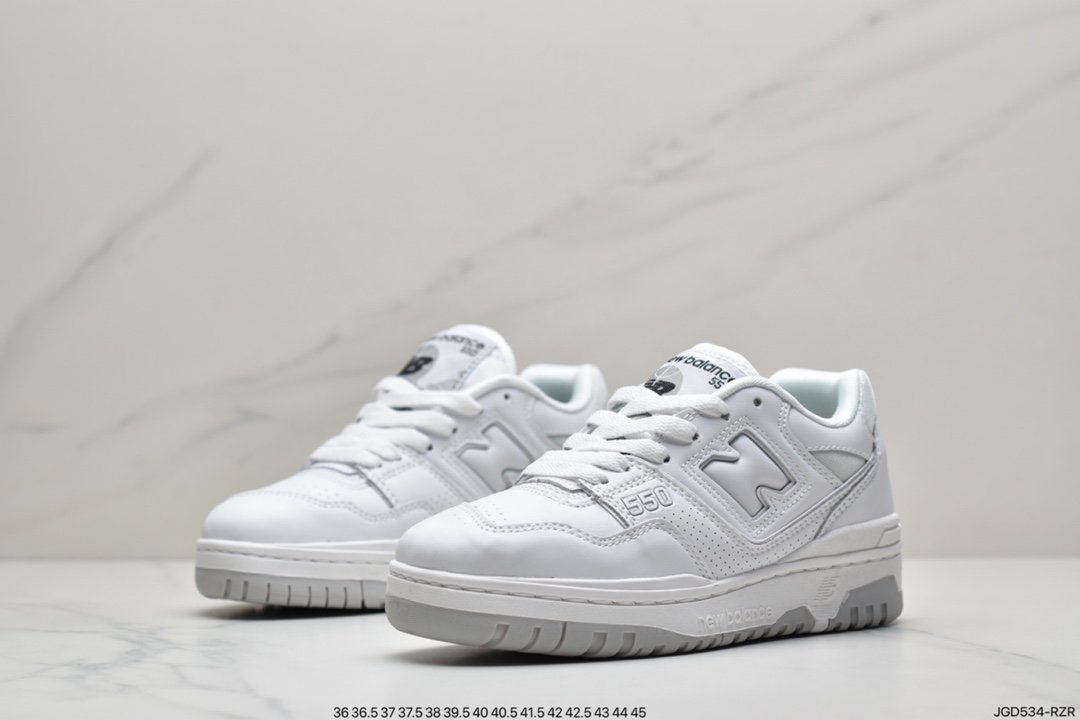 NBNew Balance BB550 series classic retro low-top casual sports basketball board shoes ”white light gray navy blue” BB550WA1