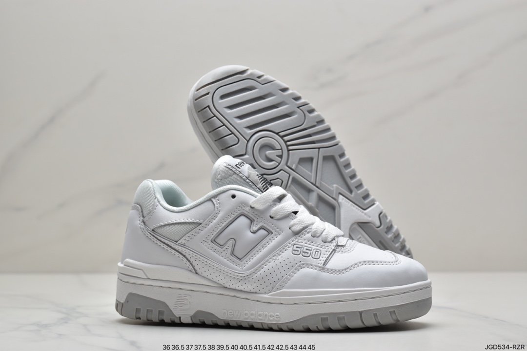 NBNew Balance BB550 series classic retro low-top casual sports basketball board shoes ”white light gray navy blue” BB550WA1