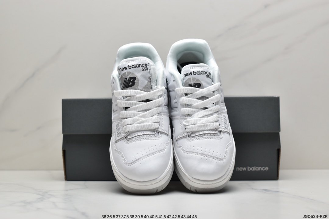 NBNew Balance BB550 series classic retro low-top casual sports basketball board shoes ”white light gray navy blue” BB550WA1