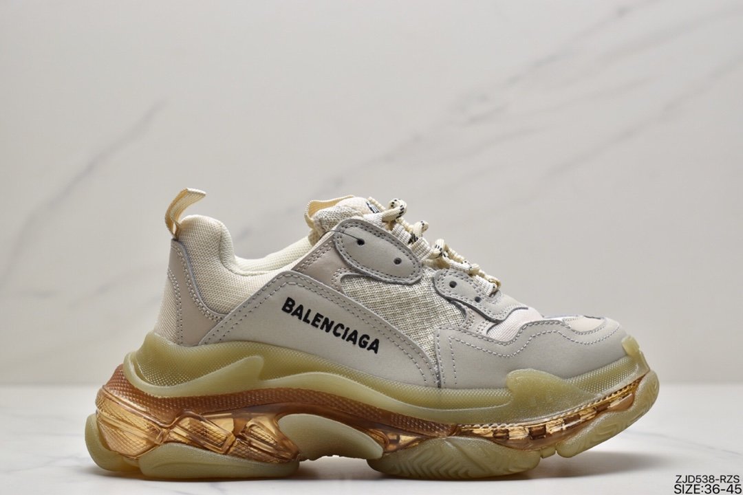 Balenciaga Triple S Clear Sole Sneaker ”Purple/White” Sneakers ”Air Cushion Fresh Taro Purple White” 544351 W06E1 1000