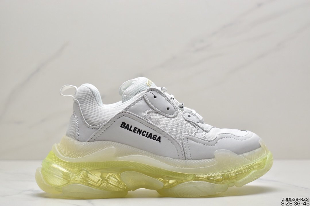 Balenciaga Triple S Clear Sole Sneaker ”Purple/White” Sneakers ”Air Cushion Fresh Taro Purple White” 544351 W06E1 1000