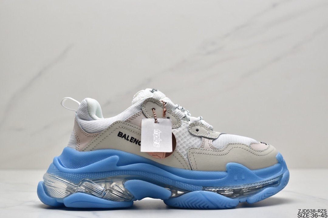 Balenciaga Triple S Clear Sole Sneaker ”Purple/White” Sneakers ”Air Cushion Fresh Taro Purple White” 544351 W06E1 1000