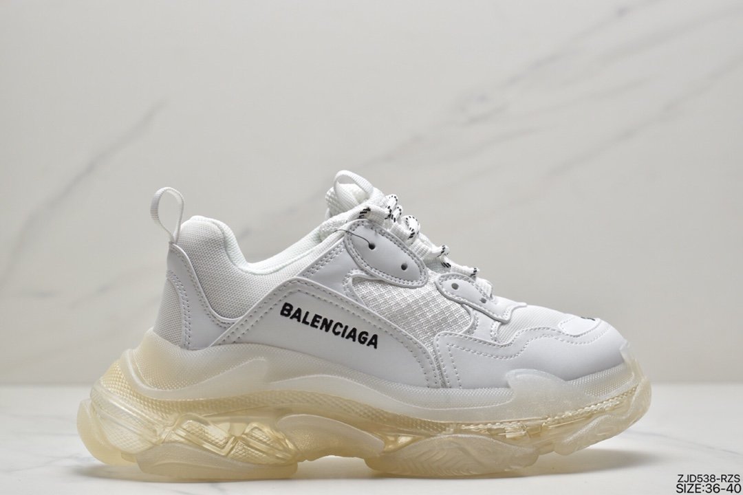 Balenciaga Triple S Clear Sole Sneaker ”Purple/White” Sneakers ”Air Cushion Fresh Taro Purple White” 544351 W06E1 1000