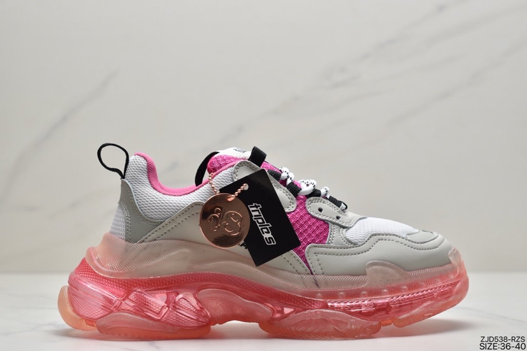 Balenciaga Triple S Clear Sole Sneaker ”Purple/White” Sneakers ”Air Cushion Fresh Taro Purple White” 544351 W06E1 1000