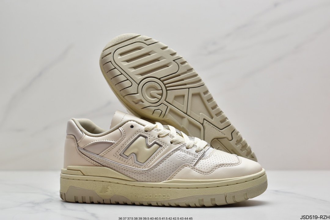 New Balance BB550 series classic retro low-top casual sports basketball board shoes ”white light gray navy blue” BB550WA1