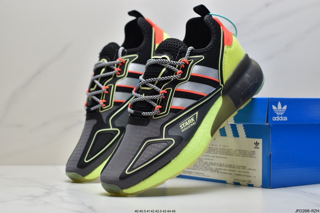 Adidas Originals ZX 2K Boost New Popcorn Cushioning Casual Sports Running Shoes CQ2768