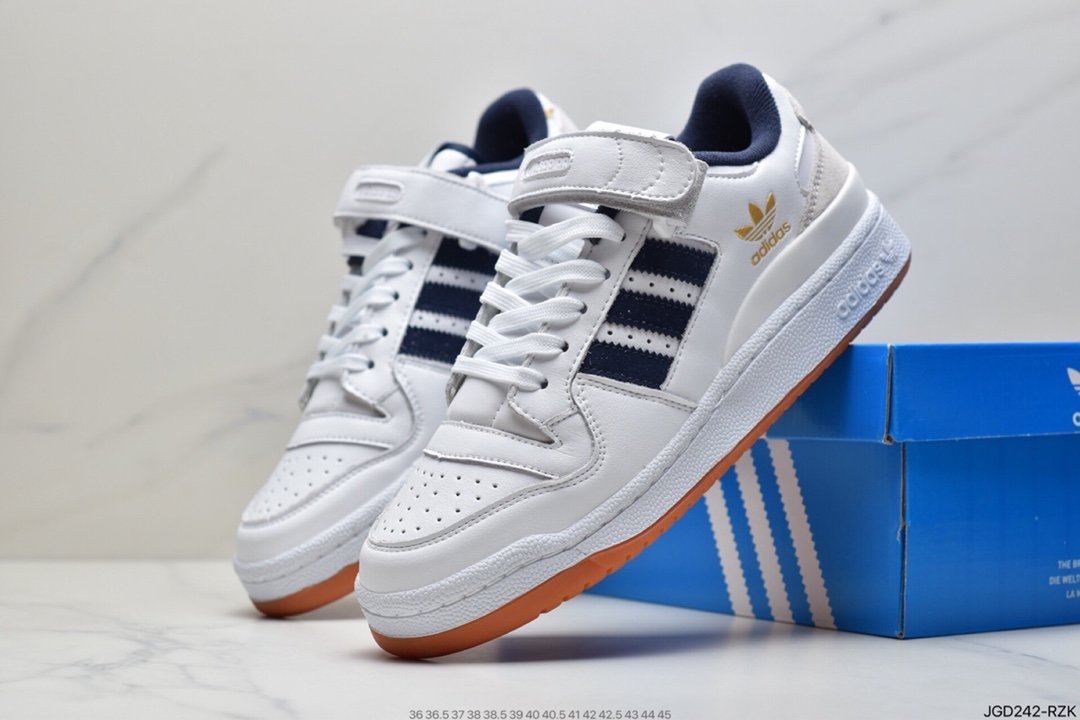 Adidas Forum 84 Low OG ”Bright Blue” White and Blue Low Top All-match Trend Casual Sports Sneakers S23764