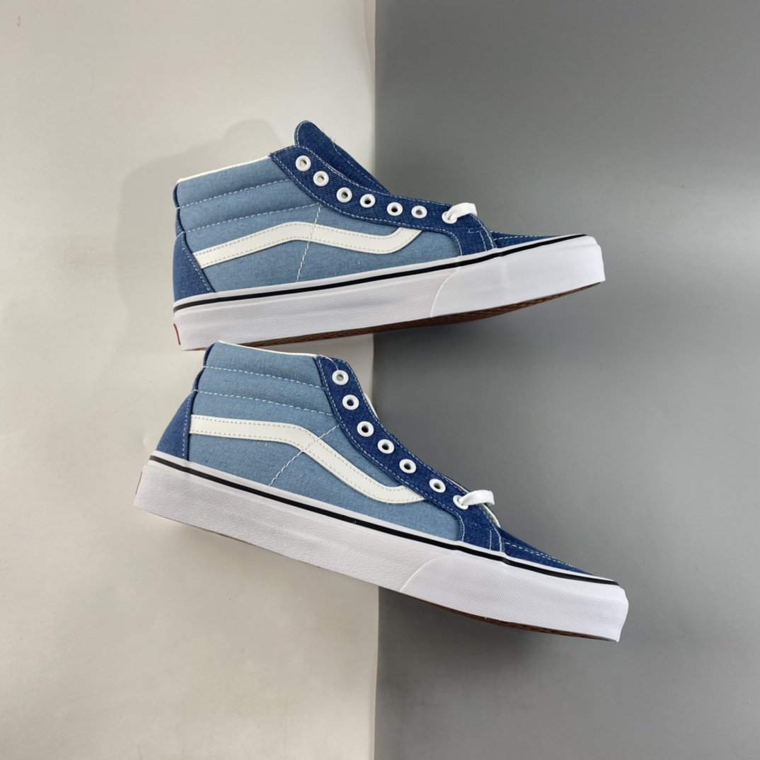 Vans SK8-HI TAPERED Vans official sailor moon blue side stripe retro high-top canvas shoes VN0A3MV8Q691