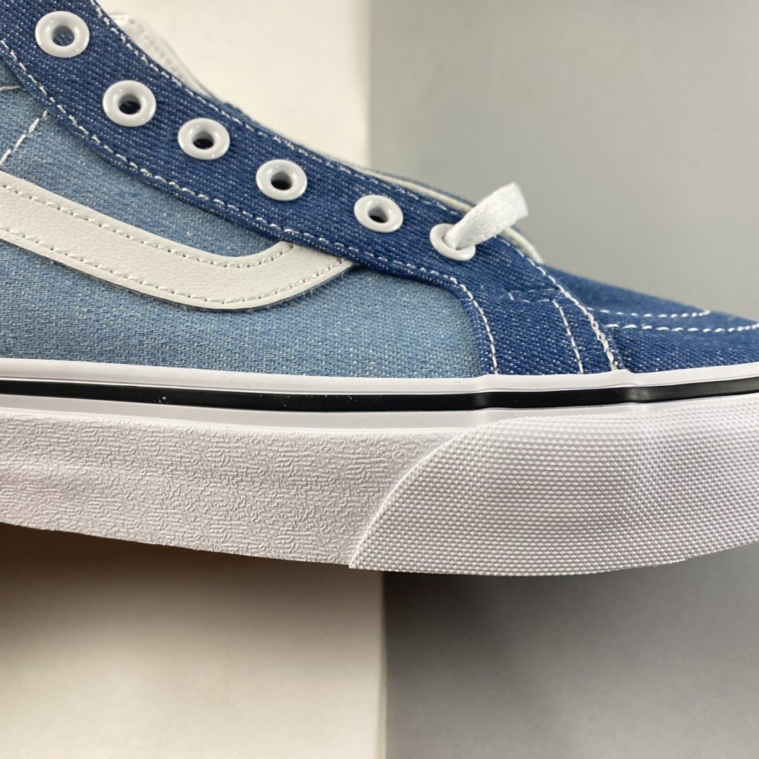 Vans SK8-HI TAPERED Vans official sailor moon blue side stripe retro high-top canvas shoes VN0A3MV8Q691