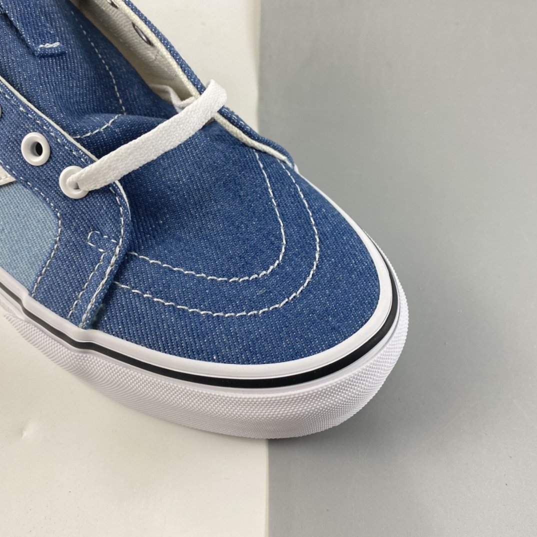 Vans SK8-HI TAPERED Vans official sailor moon blue side stripe retro high-top canvas shoes VN0A3MV8Q691