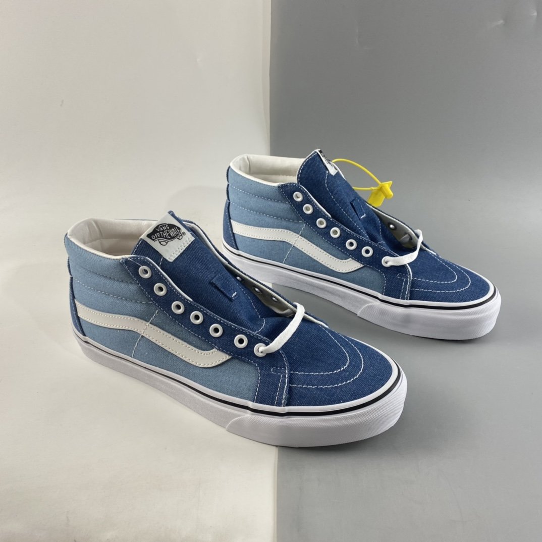 Vans SK8-HI TAPERED Vans official sailor moon blue side stripe retro high-top canvas shoes VN0A3MV8Q691