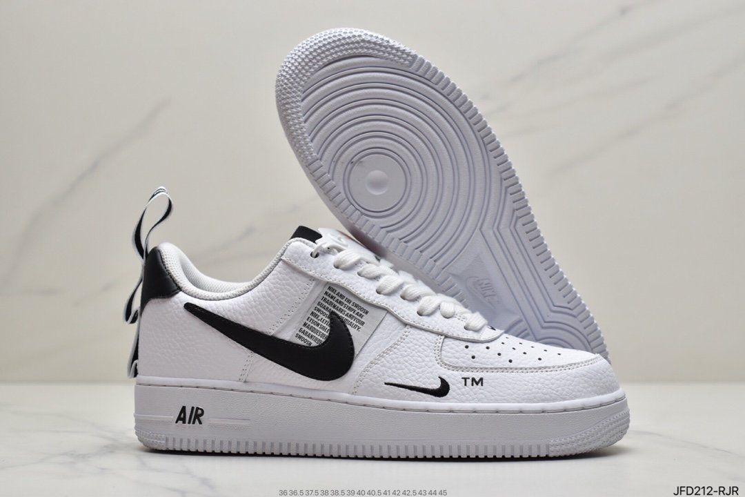 Nike Air Force 1 ′07 Low Premium ”White/Black” Air Force One Classic AJ7747-100