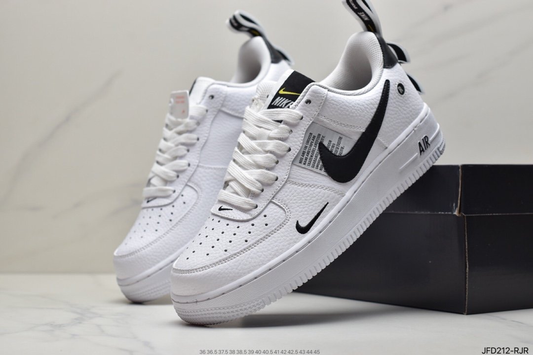 Nike Air Force 1 ′07 Low Premium ”White/Black” Air Force One Classic AJ7747-100