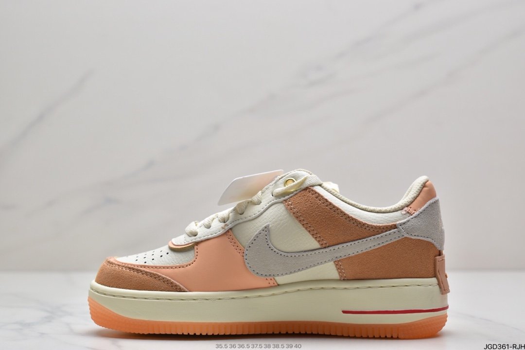 Air Force One AF1 deconstructed style macaron red and white AIR FMRCE 1 casual sports shoes DM8157-700