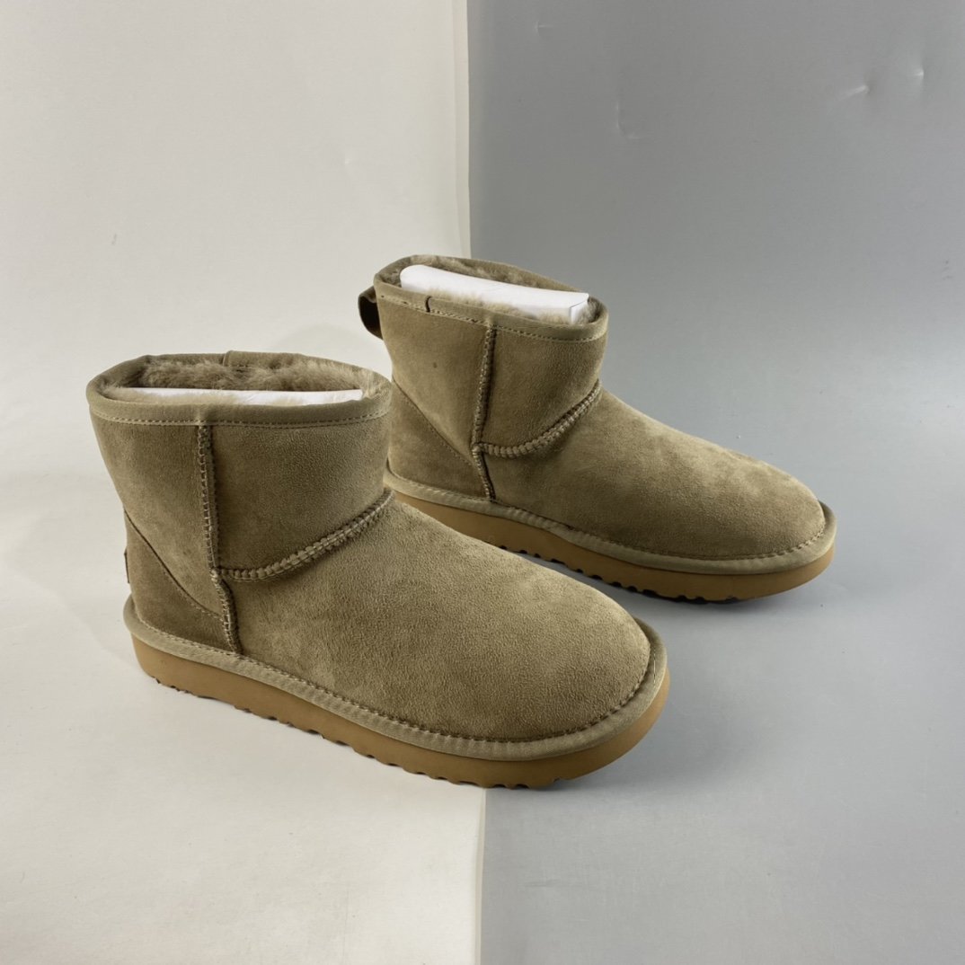 UGG official classic button series sheepskin and fur snow boots 1016222