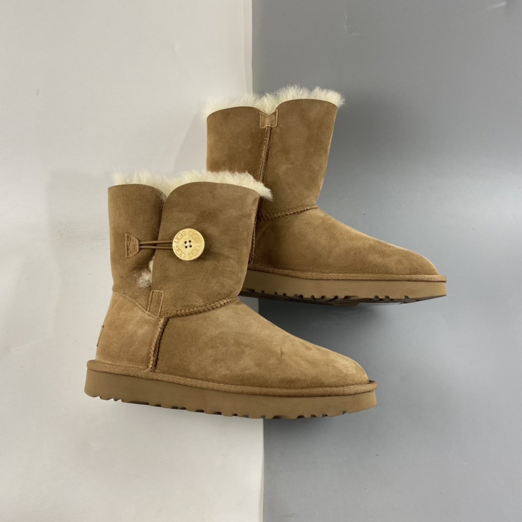 UGG official classic button series sheepskin and fur snow boots 1016226 purchasing level