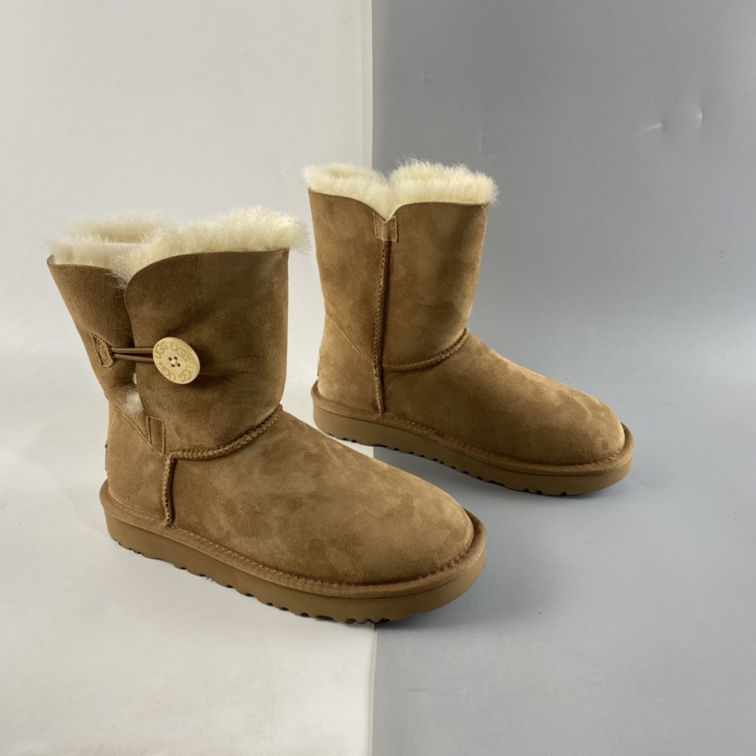 UGG official classic button series sheepskin and fur snow boots 1016226 purchasing level