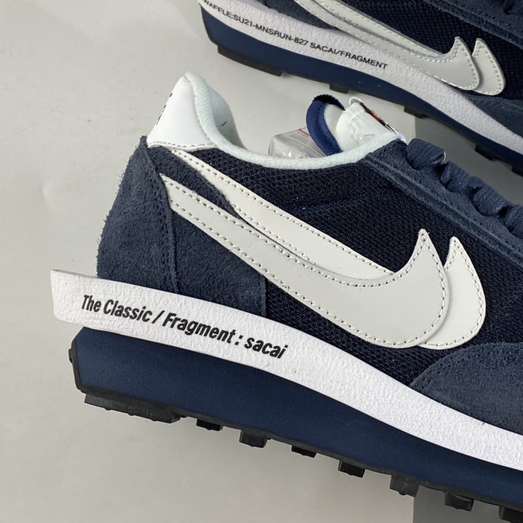 Fragment Design x Sacai x NIKE LDWaffle Joint Overlapping Jogging Shoes DH2684-400