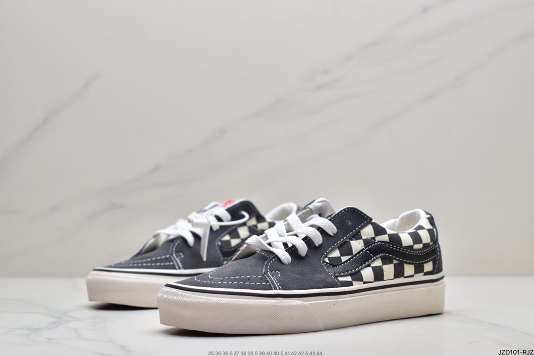 Vans Suede Sk8-Low Grey Black Checkerboard Gevans Official VN0A4UUK4W7