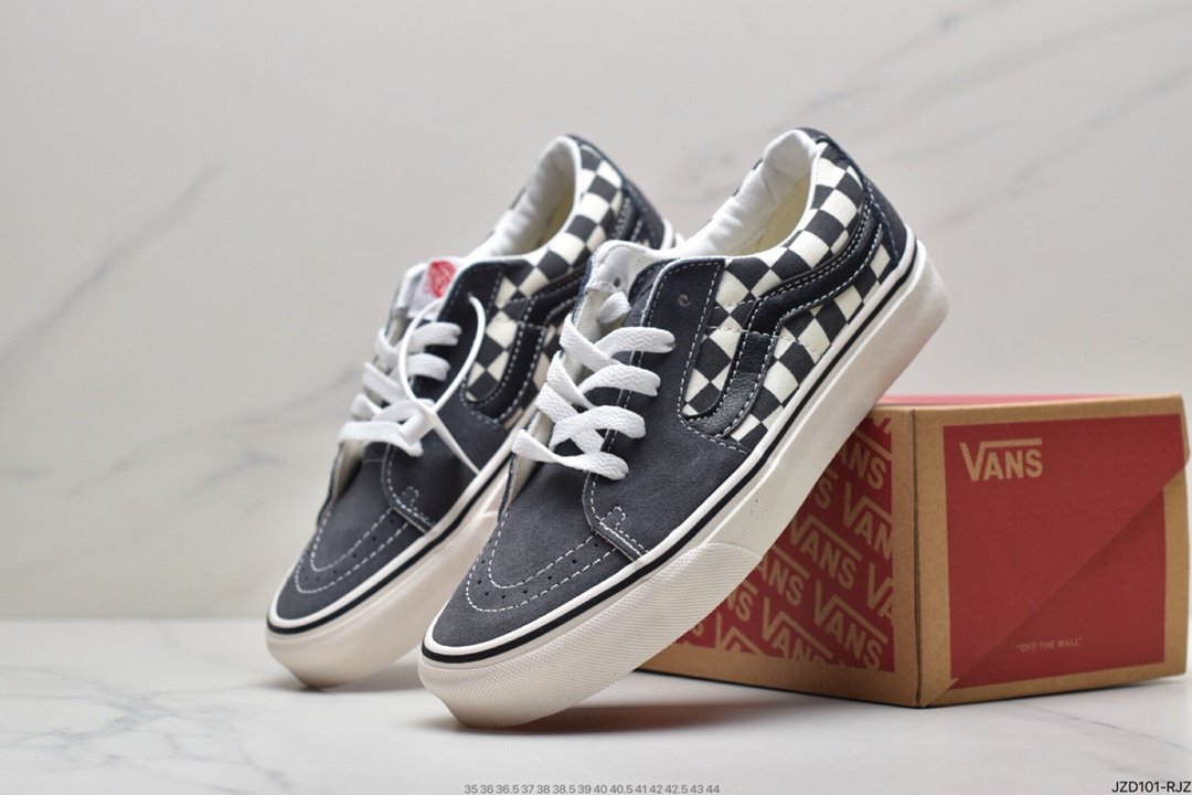 Vans Suede Sk8-Low Grey Black Checkerboard Gevans Official VN0A4UUK4W7