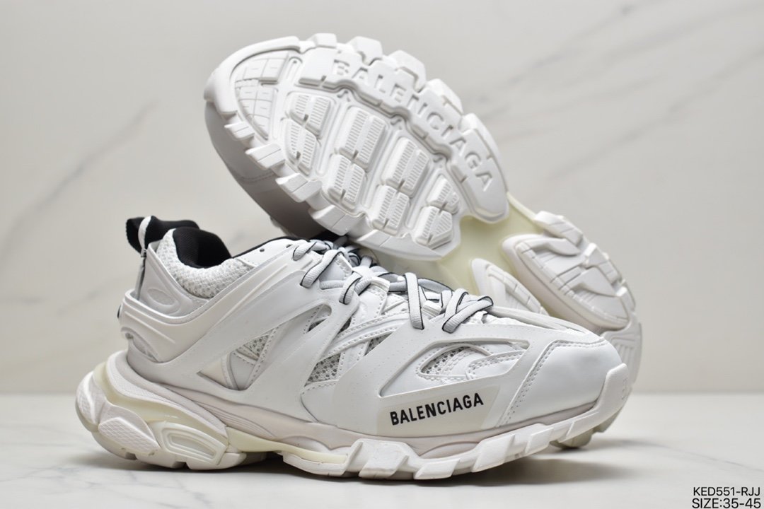 Luxury Brand - Balenciaga Sneaker Tess s.Gomma MAILLE WHITE/ORANGE 542023 W1GB7 2017