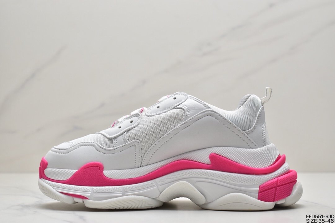 Balenciaga Triple S Clear Sole Sneaker”Pink/Brush”球鞋536737 W0901 8101