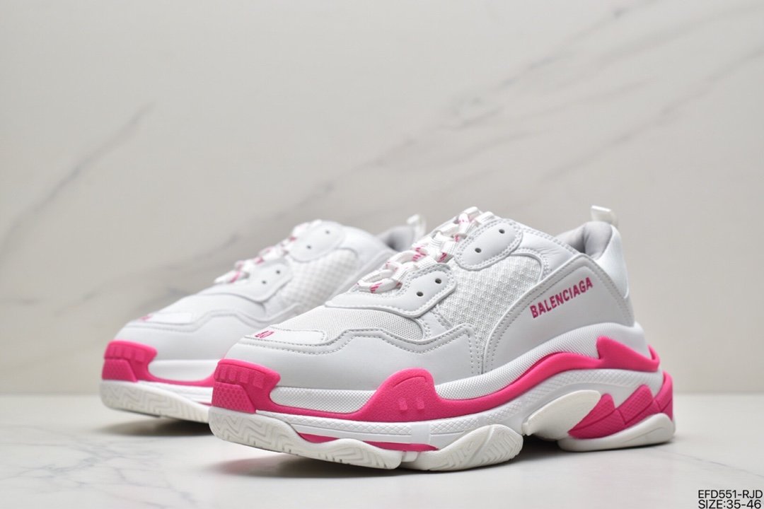 Balenciaga Triple S Clear Sole Sneaker”Pink/Brush”球鞋536737 W0901 8101