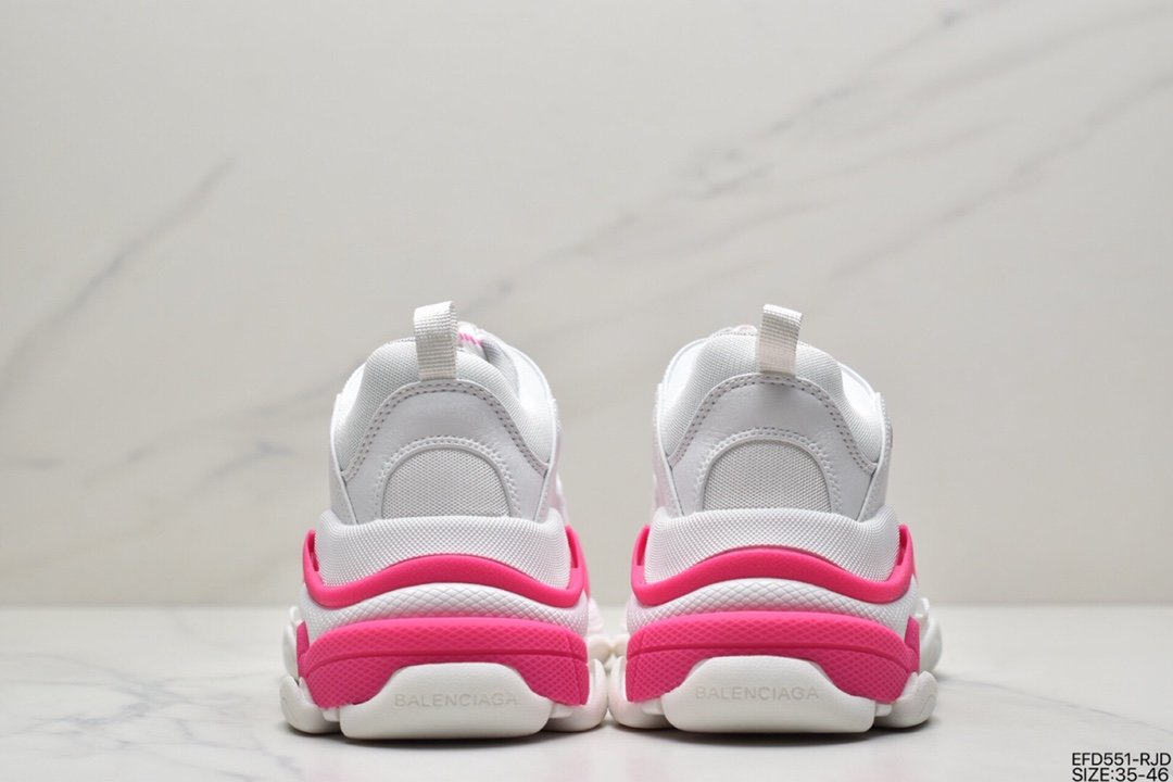 Balenciaga Triple S Clear Sole Sneaker”Pink/Brush”球鞋536737 W0901 8101